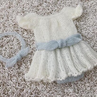Frosted romper set - knitting pattern