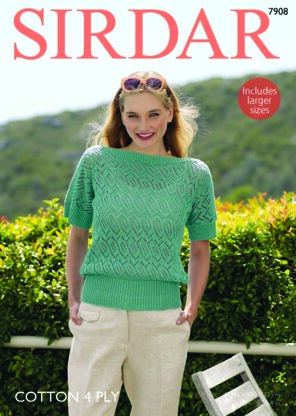 Top in Sirdar Cotton 4 Ply - 7908 - Downloadable PDF