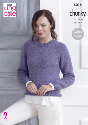 Sweaters in King Cole Chunky Tweed - 5015 - Downloadable PDF