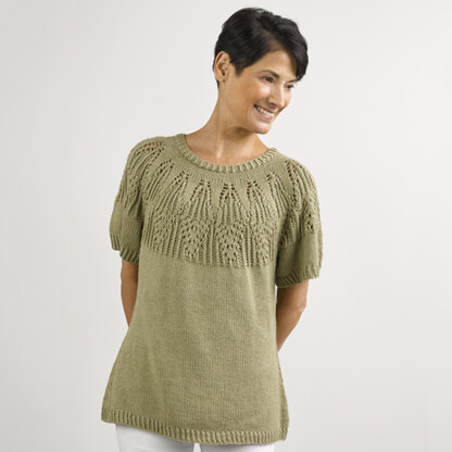 1077 Cloudywing - Jumper Knitting Pattern for Women in Valley Yarns Goshen