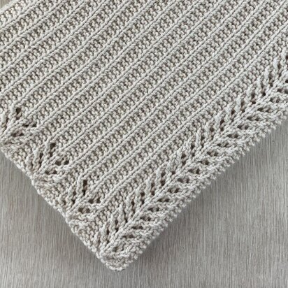 Baby Blanket with Lace Borders