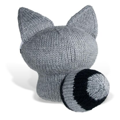 Large Knit Amigurumi Raccoon