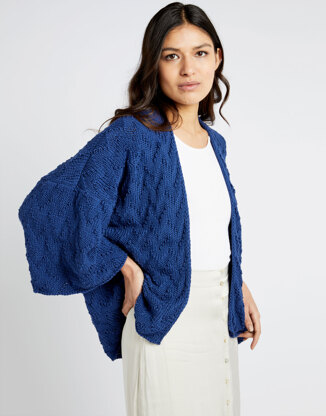 Pacha Cardigan in Wool and the Gang Shiny Happy Cotton - Leaflet
