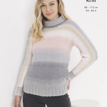 Sweater and Cardigan Knitted in King Cole DK - 5675 - Downloadable PDF