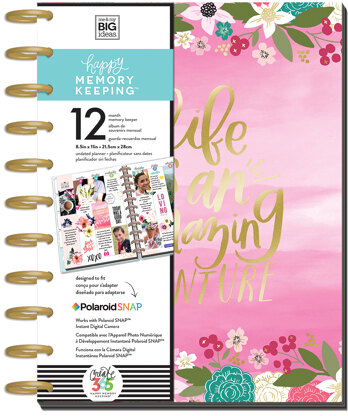 Happy Memory Keeping Undated 12-Month Big Planner - Life Is An Amazing Adventure