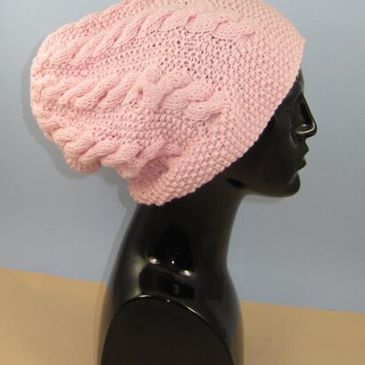 Chunky Cable Slouch Hat