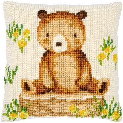Vervaco Forest Animals Cross Stitch Cushion Kit - PN-0197037 - 40 x 40 cm