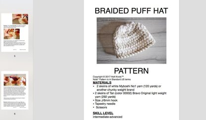 Braided Puff Hat