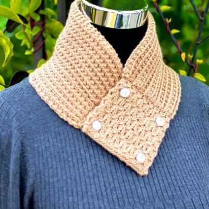 One Day Neck Warmer (Stay On / Buttoned Scarf)