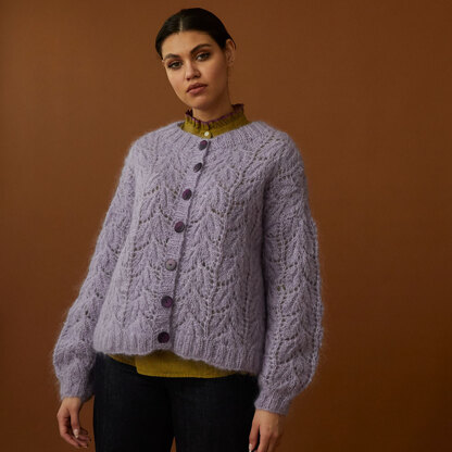 Lace Cardigan - Knitting Pattern for Women in Debbie Bliss Nell by Debbie  Bliss