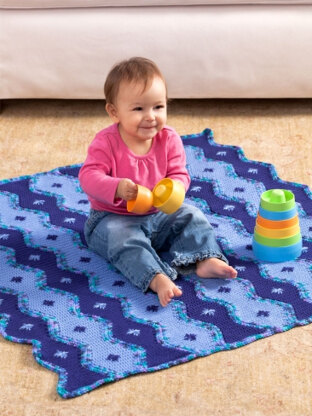 Hills and Valley Play Mat in Caron Simply Soft and Simply Soft Paints - Downloadable PDF