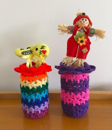 Flower top jar cover II by HueLaVive
