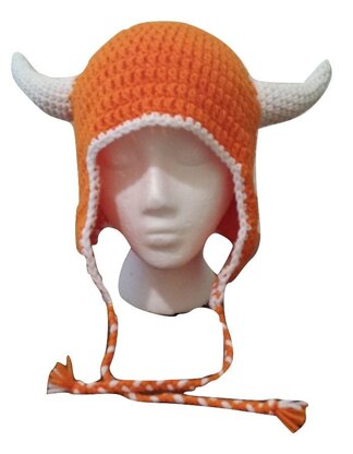 Horned Football Earflap Hat