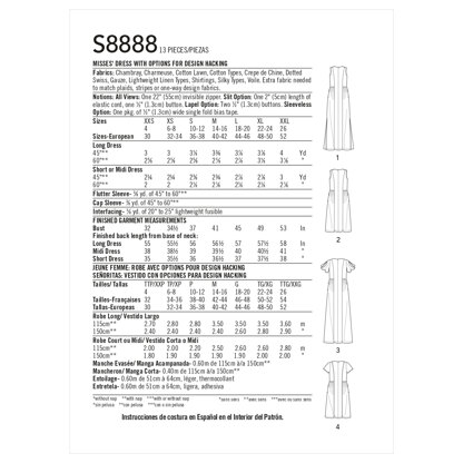 Simplicity S8888 Misses Design Hacking Dress - Paper Pattern, Size A (XXS-XS-S-M-L-XL-XXL)