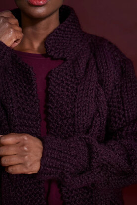 Clusterwell Cardigan in Lion Brand Wool Ease Thick&Quick  - L80351 - Downloadable PDF