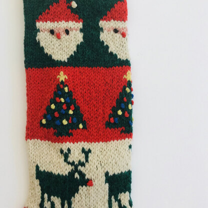 Vintage Knit Christmas Stocking Pattern Santa Claus Geese Striped Knitted  Stockings Stitch Needle Craft Download PDF Instructions Pattern -   Canada