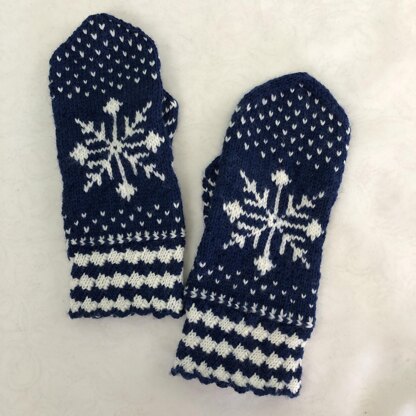 Snowy Night Mitts