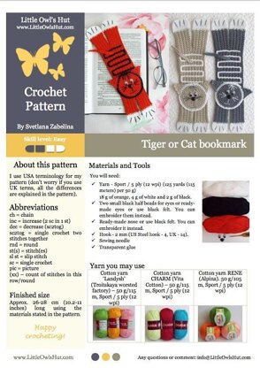 073 Cat or Tiger Bookmark