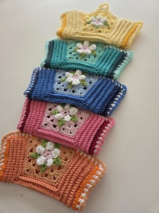 Pentagon Mitered Dishcloth