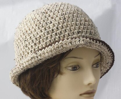 1920's Curved Brim Flapper Cloche