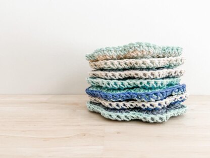 Snow Drop Crochet Coasters Pattern