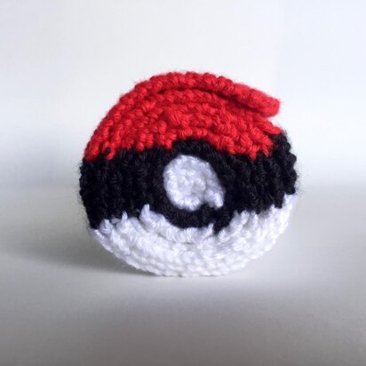 Pokeball knit scarf - knitting pattern
