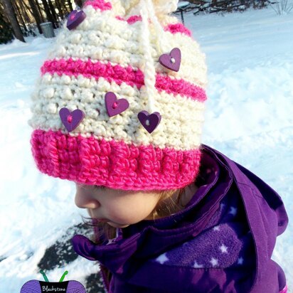 Floating Hearts Convertible Beanie