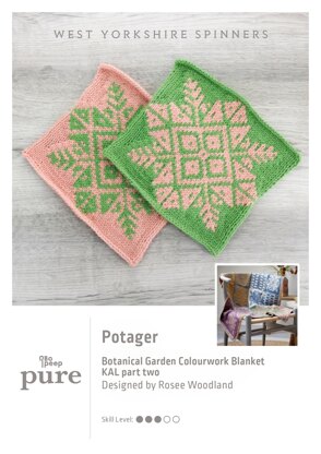 Bo Peep Pure Botanical Garden Blanket KAL - Potager in West Yorkshire Spinners - WYSKAL02P - Downloadable PDF