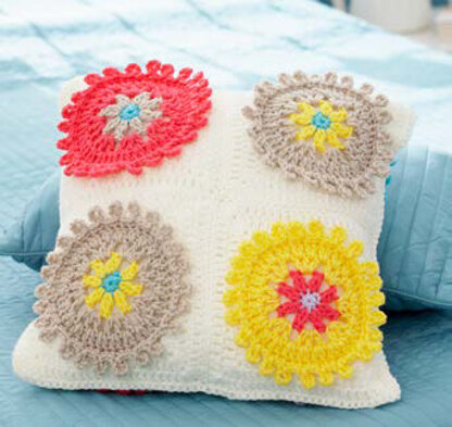 Colorful Cogs Afghan & Pillow in Bernat Super Value - Downloadable PDF