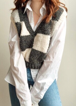 FREE Preppy Diamond Vest: Crochet pattern