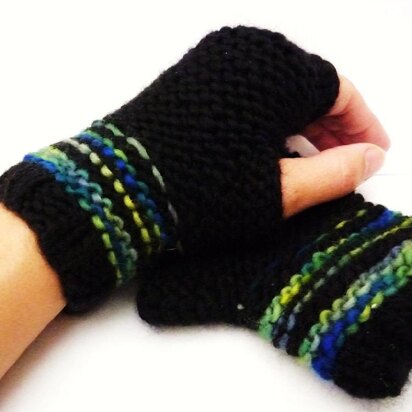 Fingerless Scrap Mitts