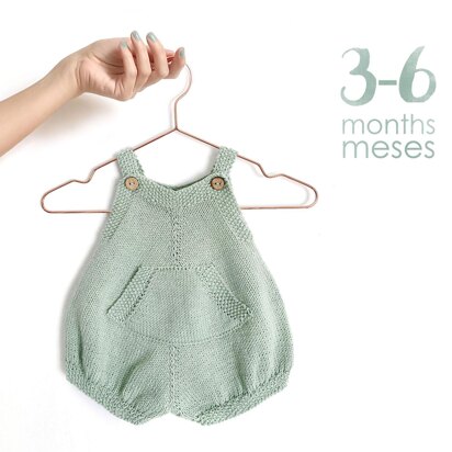 3-6 months - Pickles Knitted Romper