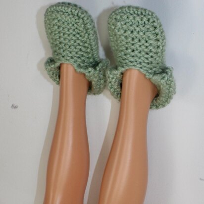 Childrens Super Chunky Slippers Circular - knitting pattern