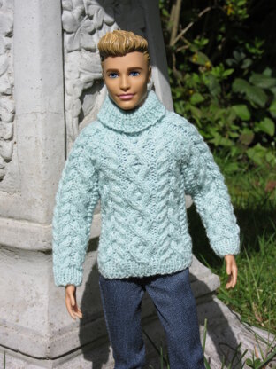 1:6th scale Aran sweater