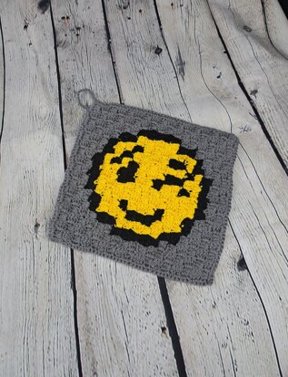 Smiley Face C2C Potholder