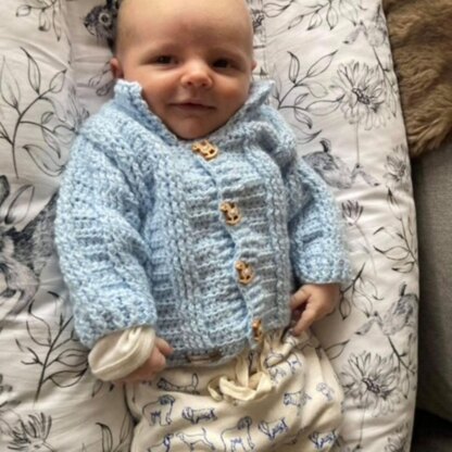 Zeb Cardigan Hat and Booties Set 0-3M - 2 Yrs