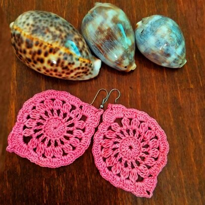 Crochet Leaf Earrings