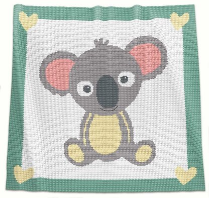 Crochet Baby Blanket - Koala