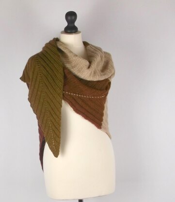 2x2 ribbed shawl