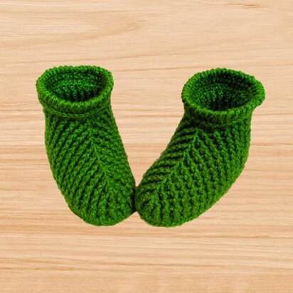 Crochet Green Bootie