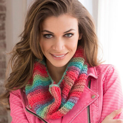 Easy Tropical Cowl in Red Heart Boutique Unforgettable - LW4782 - Downloadable PDF