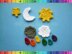 Sun Moon Star Cloud Raindrop Tree Applique Pattern