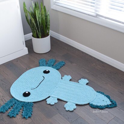 Lex The Axolotl Salamander Rug