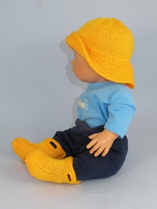 Baby Pull On Boots and Souwester Hat