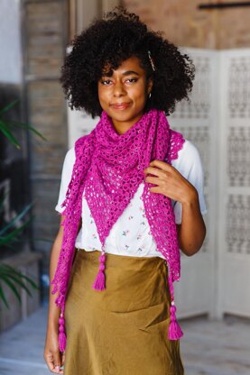 fuchsia shawl wrap