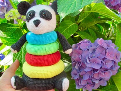 Panda Color Stacking rings toy