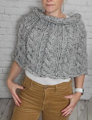Twisted Cabled Poncho