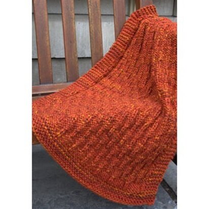 Vertical Lines Throw in Plymouth Yarn Encore Mega Colorspun - F663 - Downloadable PDF - knitting pattern