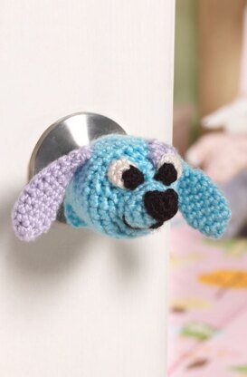 Doggie Doorknob Cozy in Red Heart Soft Solids - LW4181