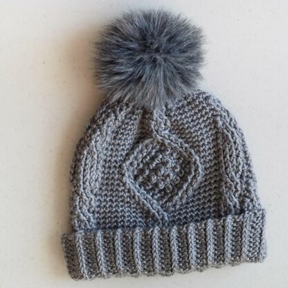 Deserai Diamond Cable Crochet Hat